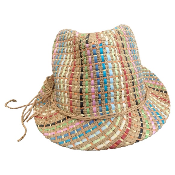 Panama Jack Paper Braid Hat Colorful Unisex Fedora Hat One Size - Picture 16 of 16